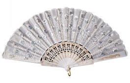Waaier wit met decoratie