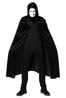 Hooded Cape Black Velours