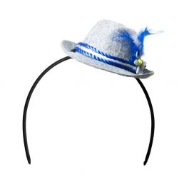 Tyrolean Hat Tiara Grey