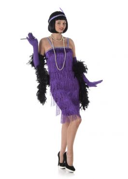 Purple Flapper Dress - M