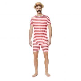 Rood Antieke Zwem Pak