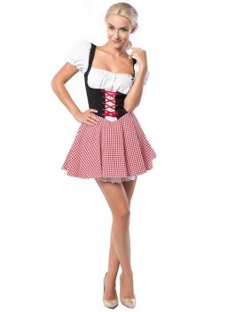 Oktoberfest Dress Eva Red/Black