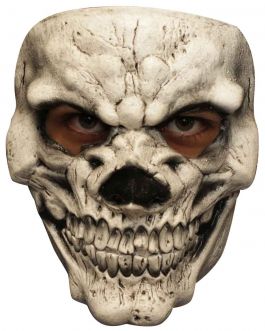 Face Mask - Skull 3 White