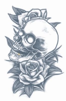 Prison Tattoos - Skull And Roses