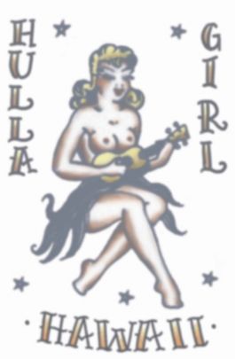 Vintage Tattoos - Hula Girl 1950