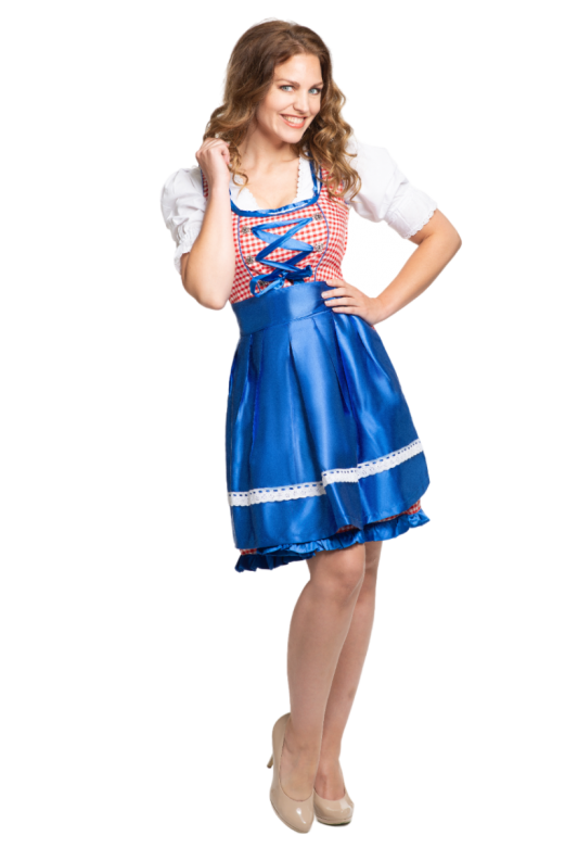 Dirndl Jill Rood/Blauw
