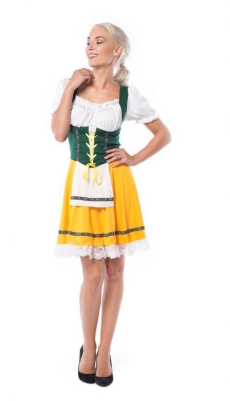 Dirndl Yellow Beer Girl