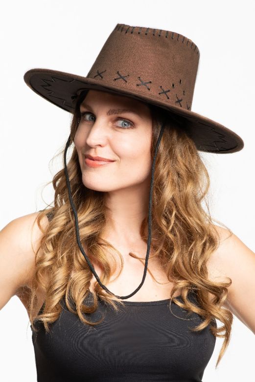 Cowboy Hat DarkBrown - 6 Pack