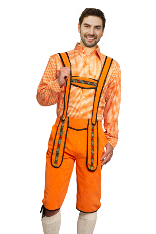 Lederhose Johann Oranje Lang