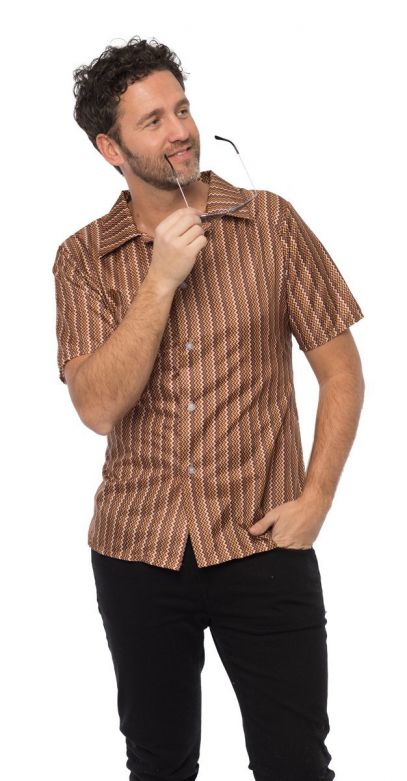 Retro 70's shirt Brown