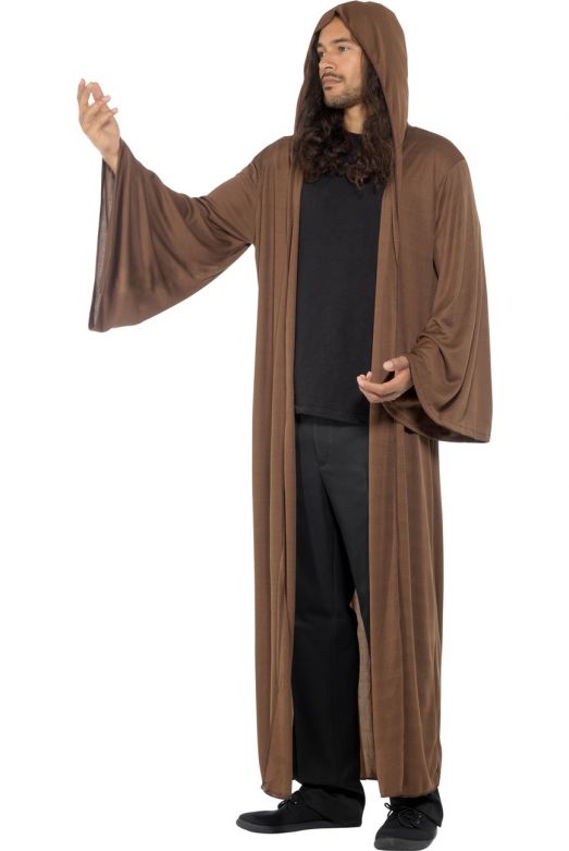 Brown Hooded Robe - One-Size