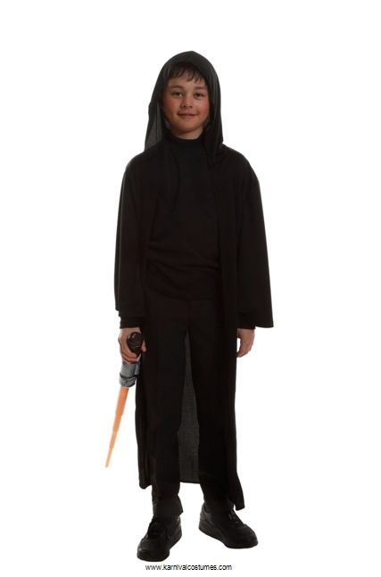 Zwarte Cape Met Capuchon Kinderen - One-Size