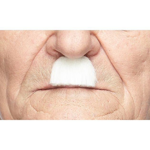 Charlie Chaplin Mustache White - 6 Pack