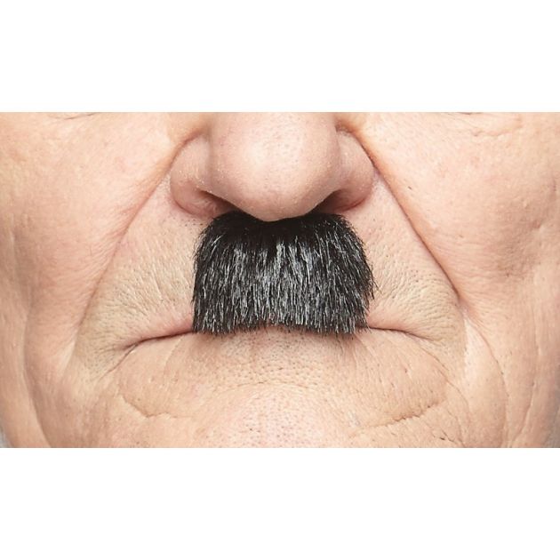 Charlie Chaplin Mustache Black Lustrous - 6 Pack