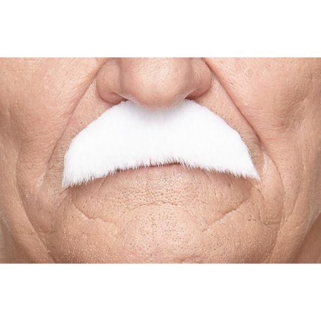 Luxe Cowboy Mustache White - 6 Pack