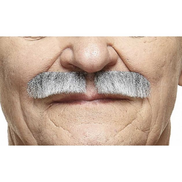Mustache Grey/White - 6 Pack