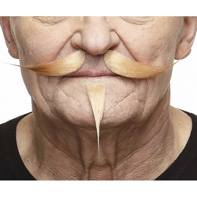 Gentleman Mustache & Beard Blonde - 6 Pack