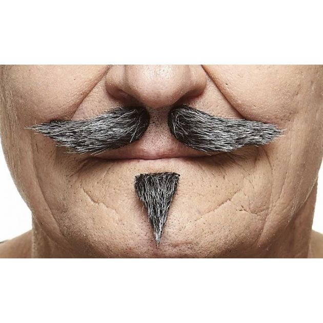 Gentleman Mustache & Beard Salt&Pepper - 6 Pack