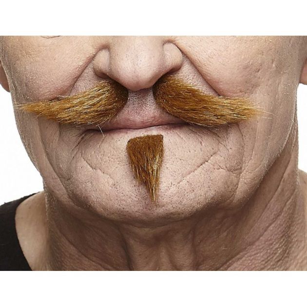 Gentleman Mustache & Beard Chestnut - 6 Pack