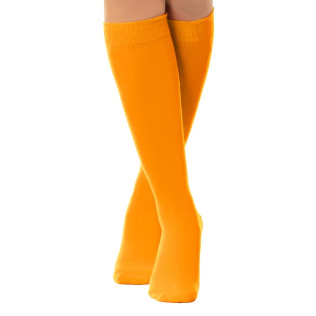 Knee Socks Neon Orange - 6 Pairs - One-Size