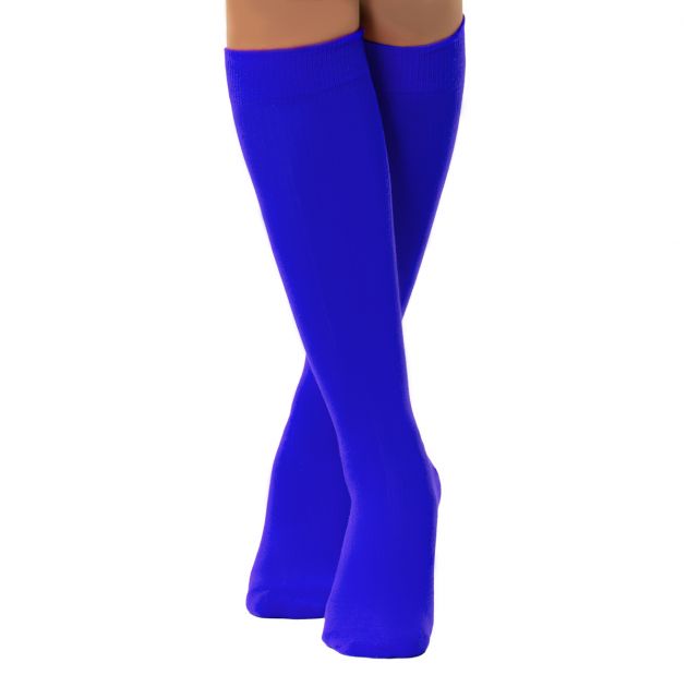 Knee Socks Kobalt Blue - 6 Pairs - One-Size