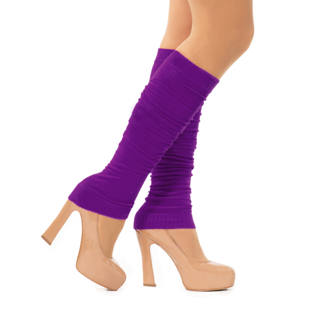 Legwarmers Purple - 6 Pairs - One-Size