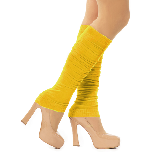 Legwarmers Yellow - 6 Pairs - One-Size