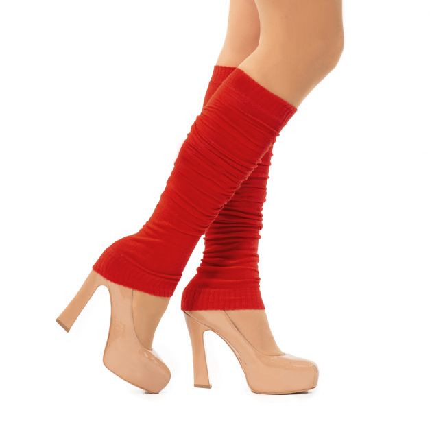Legwarmers Red- 6 Pairs - One-Size