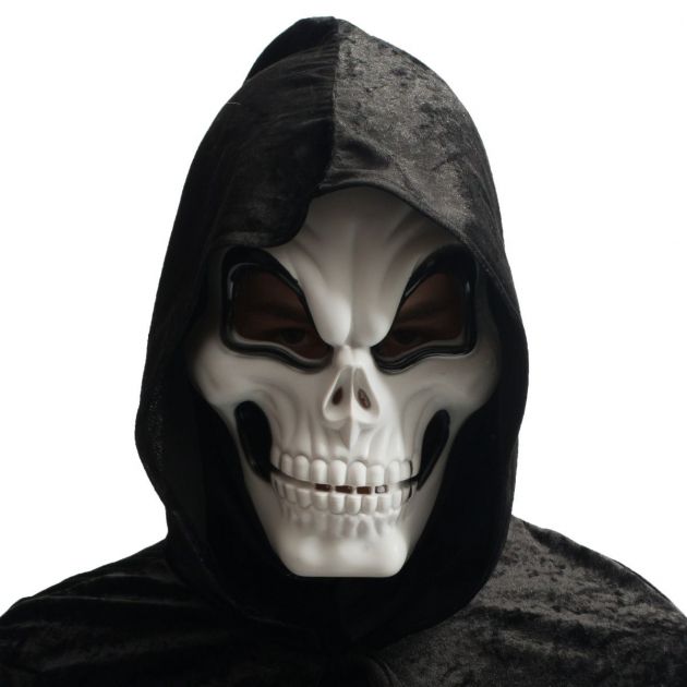 Skull Mask with Hood Pvc - 6 Pack
