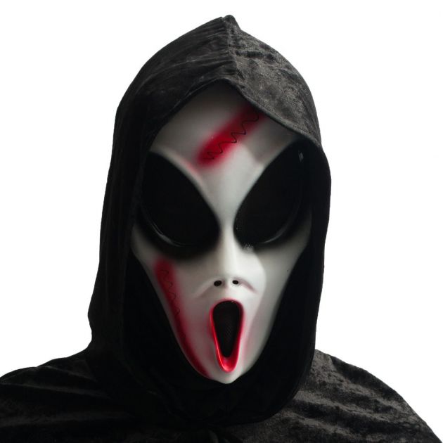 Horror Alien Mask with Hood Pvc - 6 Pack