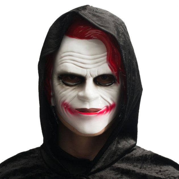 Joker Masker Rood Pvc - 6 Pack