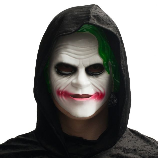 Joker Mask Green Pvc - 6 Pack