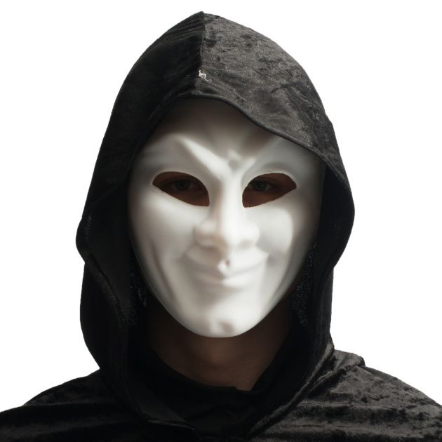 White Face Mask Smile Pvc