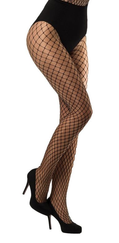 Tights large Meshes Black - 6 Pack