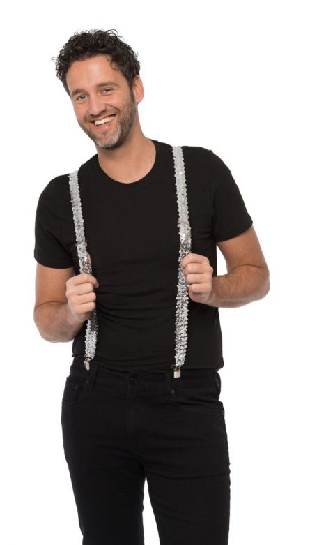 Suspenders Sequens Silver - Width 2,5 cm