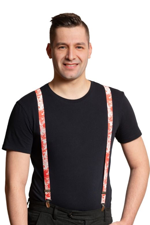 Suspenders Blood - Width 2,5 cm - 6 Pack