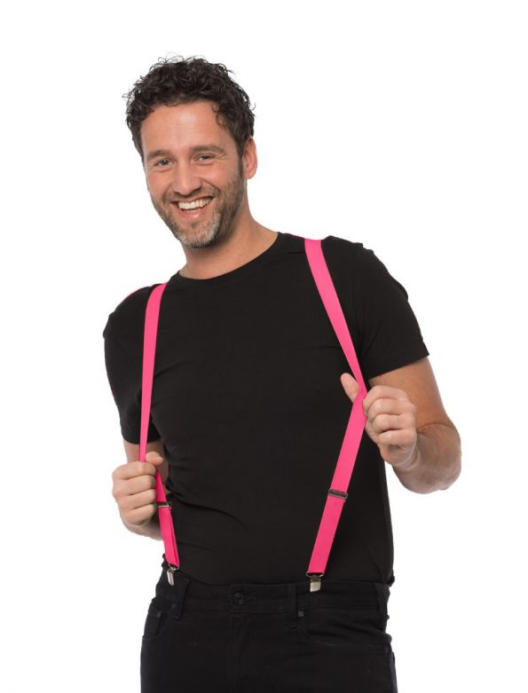 Suspenders Neon Pink - Width 2,5 cm