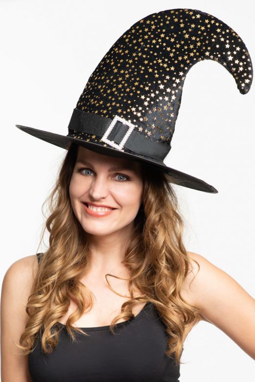 Wizard Hat Black with Stars - 6 Pack