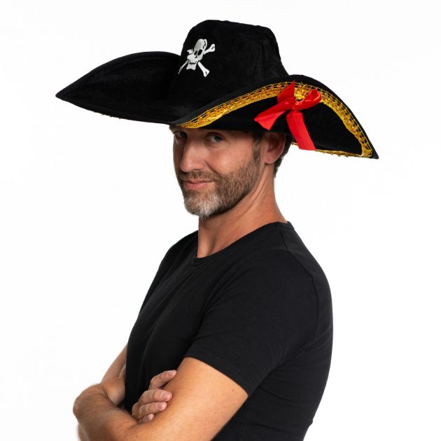 Piraten Hoed Velours Skull
