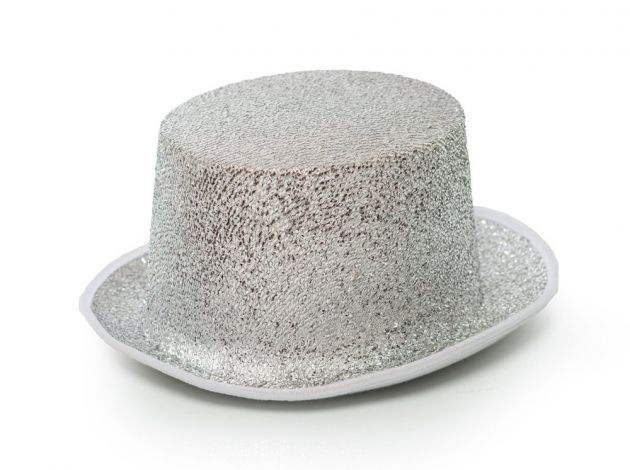 Top Hat Glitter Silver