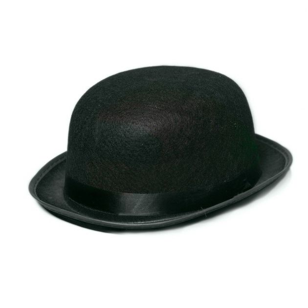Bowler Hat Black Felt - 6 Pack