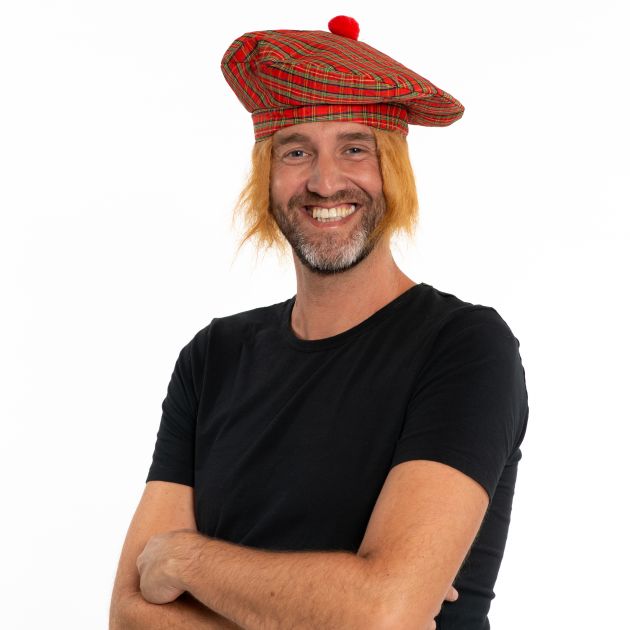 Scottish Baret with Hair - 6 Pack
