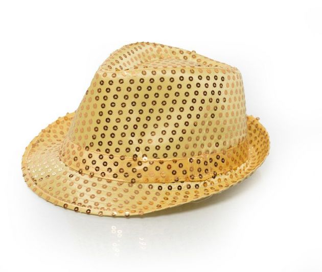 Spangles Hat Gold - 6 Pack