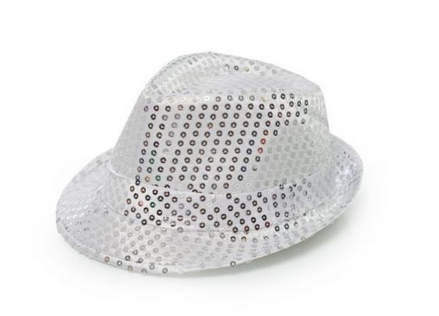 Spangles Hat Silver- 6 Pack