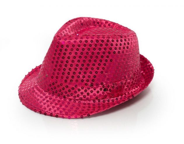 Spangles Hat Hot Pink - 6 Pack