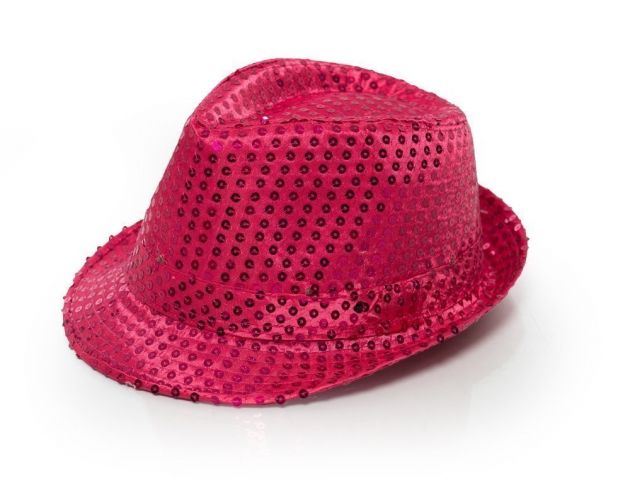 Spangles Hat Hot Pink with light
