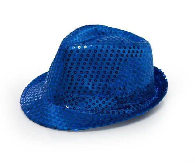 Pailletten Hoedje Blauw - 6 Pack