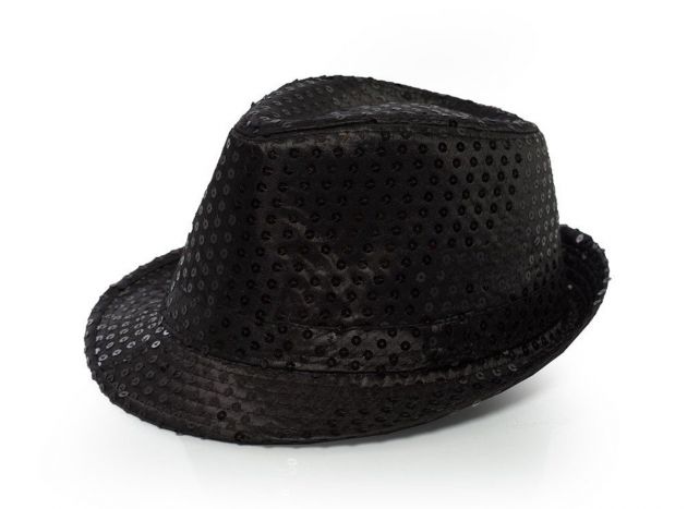 Spangles Hat Black - 6 Pack