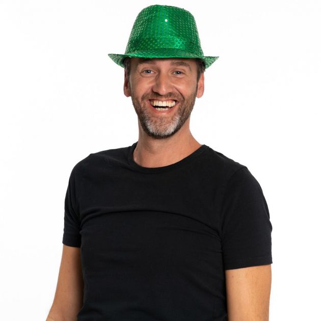 Spangles Hat Green - 6 Pack