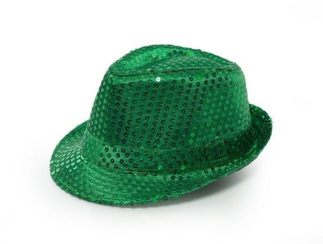 Spangles Hat Green - 6 Pack